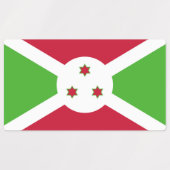 Patriottische labels met vlag van Burundi (Design 2)