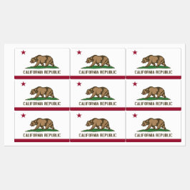 Patriottische labels met vlag van Californië
