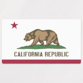 Patriottische labels met vlag van Californië (Design 1)