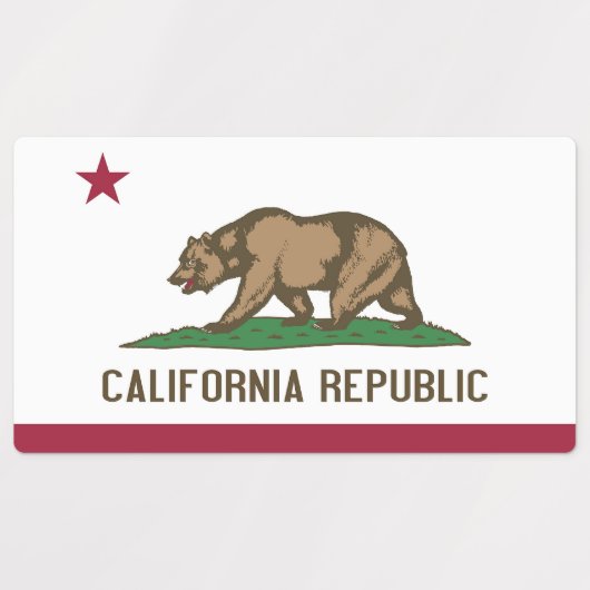 Patriottische labels met vlag van Californië (Design 1)