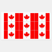 Patriottische labels met vlag van Canada (Vel)