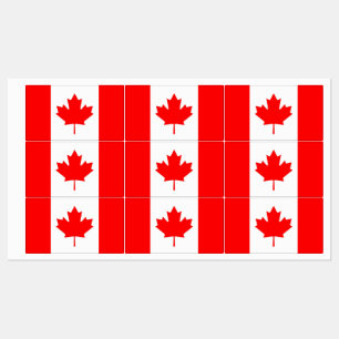 Patriottische labels met vlag van Canada