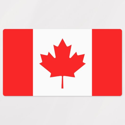 Patriottische labels met vlag van Canada (Design 2)