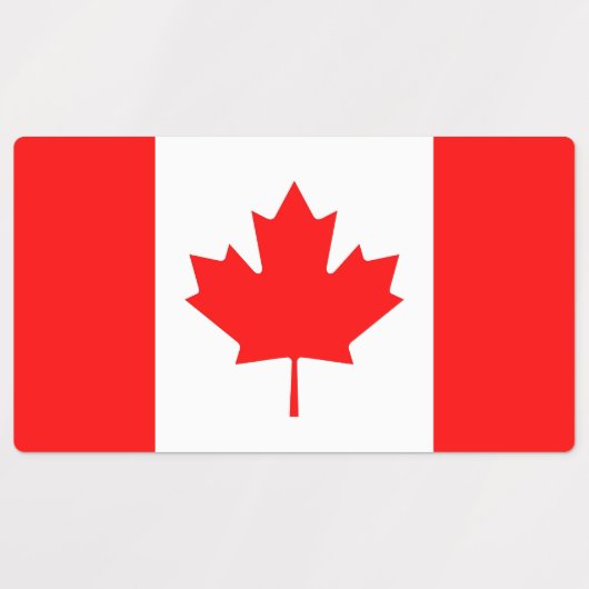 Patriottische labels met vlag van Canada (Design 1)
