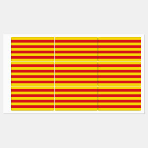 Patriottische labels met vlag van Catalonië