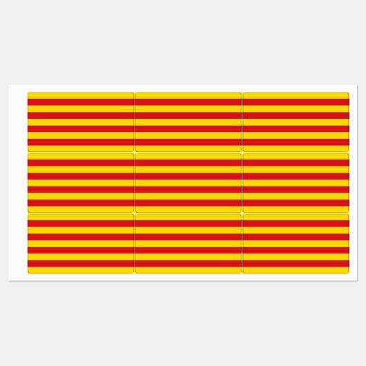 Patriottische labels met vlag van Catalonië (Vel)