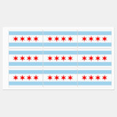 Patriottische labels met vlag van Chicago City (Vel)