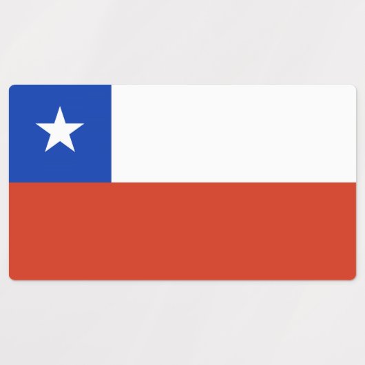Patriottische labels met vlag van Chili (Design 1)