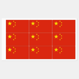 Patriottische labels met vlag van China