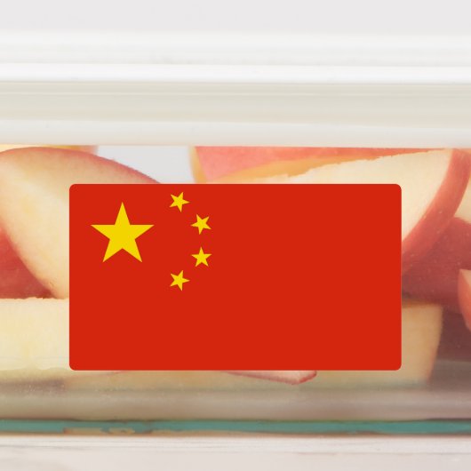 Patriottische labels met vlag van China (Aangebracht)
