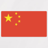 Patriottische labels met vlag van China (Design 1)