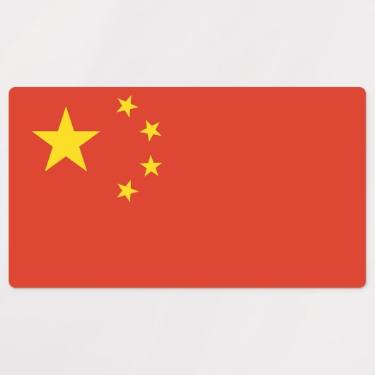 Patriottische labels met vlag van China (Design 1)