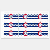 Patriottische labels met vlag van Cincinnati City (Vel)