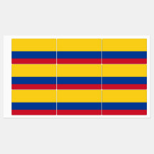 Patriottische labels met vlag van Colombia