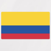 Patriottische labels met vlag van Colombia (Design 1)