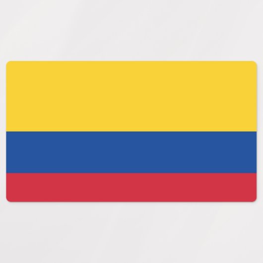 Patriottische labels met vlag van Colombia (Design 1)