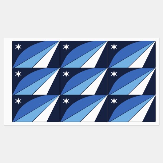 Patriottische labels met vlag van Colombia (Vel)