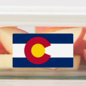 Patriottische labels met vlag van Colorado State (Aangebracht)