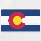 Patriottische labels met vlag van Colorado State (Design 1)