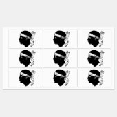Patriottische labels met vlag van Corsica, Frankri (Vel)