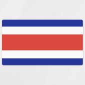 Patriottische labels met vlag van Costa Rica (Design 2)