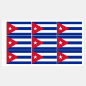 Patriottische labels met vlag van Cuba (Vel)