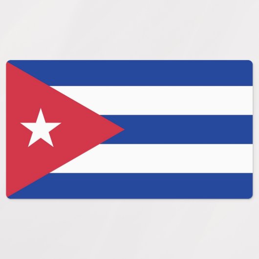 Patriottische labels met vlag van Cuba (Design 2)