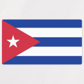 Patriottische labels met vlag van Cuba (Design 1)