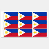Patriottische labels met vlag van de Filipijnen (Vel)
