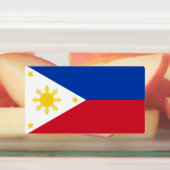 Patriottische labels met vlag van de Filipijnen (Aangebracht)