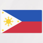 Patriottische labels met vlag van de Filipijnen (Design 2)