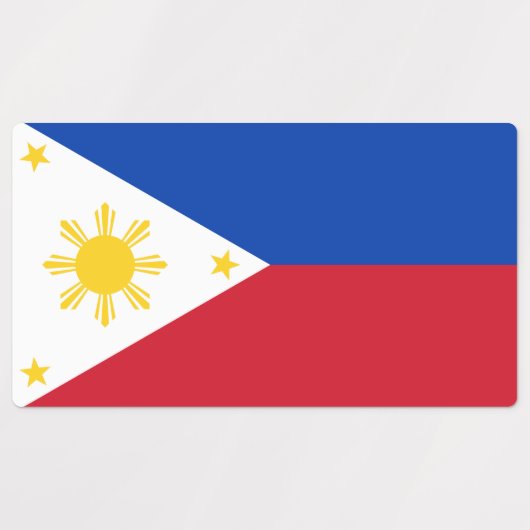 Patriottische labels met vlag van de Filipijnen (Design 2)