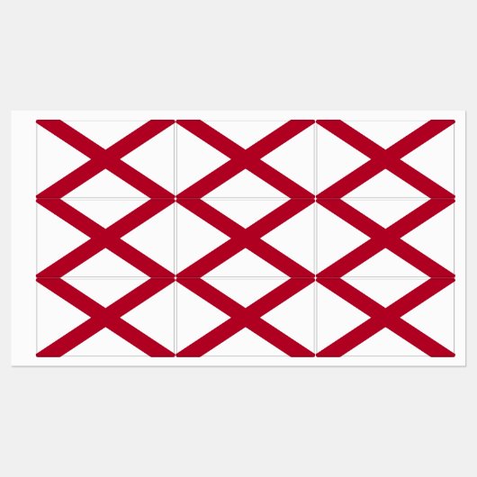 Patriottische labels met vlag van de staat Alabama (Vel)