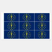 Patriottische labels met vlag van de staat Indiana (Vel)