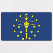Patriottische labels met vlag van de staat Indiana (Design 1)