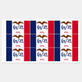 Patriottische labels met vlag van de staat Iowa (Vel)