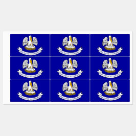 Patriottische labels met vlag van de staat Louisia