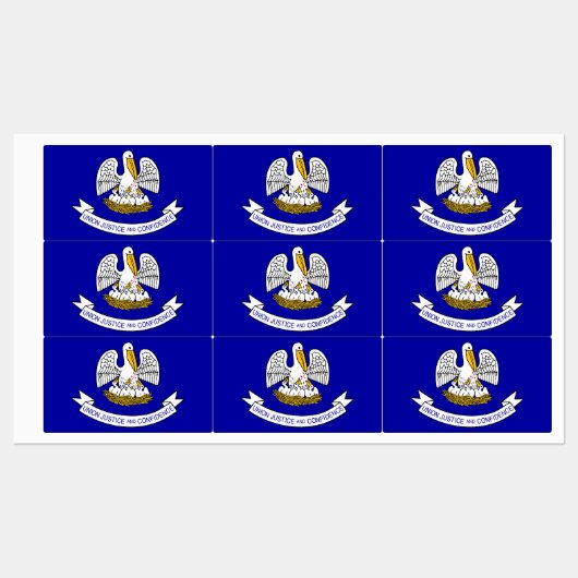 Patriottische labels met vlag van de staat Louisia (Vel)