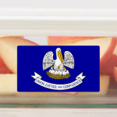 Patriottische labels met vlag van de staat Louisia (Aangebracht)