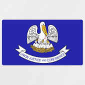 Patriottische labels met vlag van de staat Louisia (Design 2)