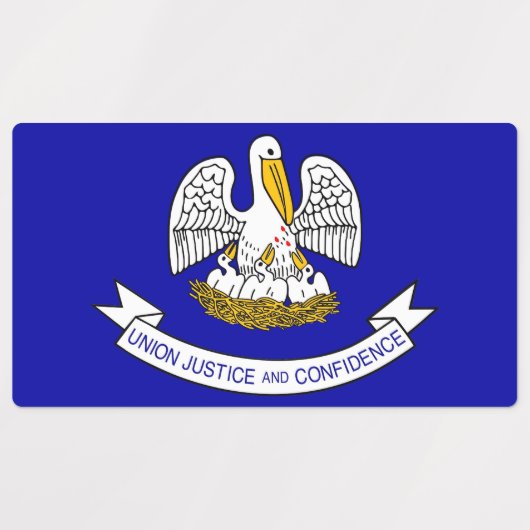 Patriottische labels met vlag van de staat Louisia (Design 2)