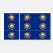 Patriottische labels met vlag van de staat New Ham (Vel)