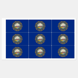 Patriottische labels met vlag van de staat New Ham