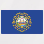 Patriottische labels met vlag van de staat New Ham (Design 2)