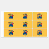 Patriottische labels met vlag van de staat New Jer (Vel)