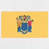 Patriottische labels met vlag van de staat New Jer (Design 2)