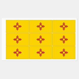 Patriottische labels met vlag van de staat New Mex