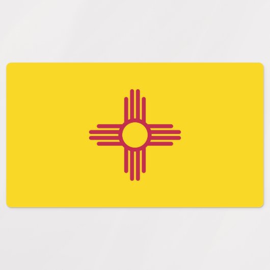 Patriottische labels met vlag van de staat New Mex (Design 2)