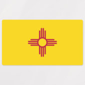 Patriottische labels met vlag van de staat New Mex (Design 1)