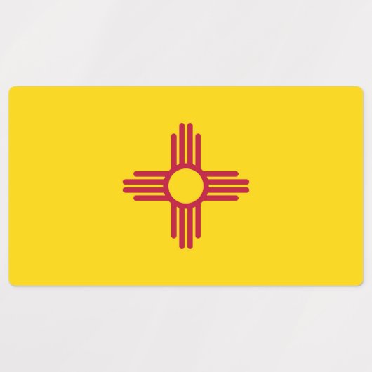 Patriottische labels met vlag van de staat New Mex (Design 1)